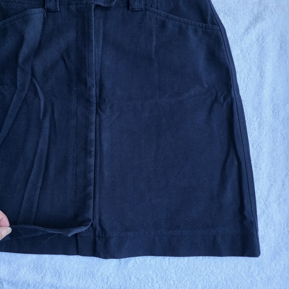 LOFT Black Utility Mini Skirt – Belted Workwear Style, Size 6 - Picture 7 of 7